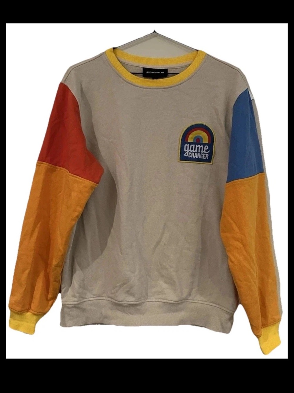 Dropout TV Game Changer Colorblock Crewneck Sweatshirt - Medium - Sam Reich